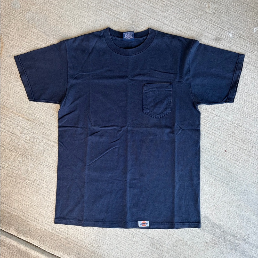NAVY BLUE DICKIES WORK WEAR POCKET TEE